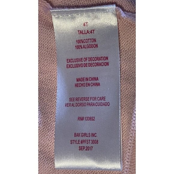 Princess Faith Toddler Girls Floral Cardigan Size 4T Pink Long Sleeve - Picture 11 of 12